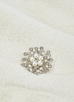 front Broche de capa de pele sintética