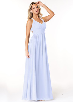 Azazie Ashia Final Sale Lavender A-Line Pleated Chiffon Dress image5
