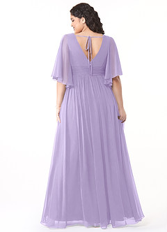 Azazie Temeka Bridesmaid Dresses Lilac A-Line Ruched Chiffon Dress image8