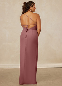 Christian Siriano Bridal for Azazie 1003 Bridesmaid Dresses Desert Rose Sheath One Shoulder Chiffon Dress image15