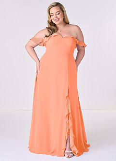 Barbie ♥ Azazie Bridesmaid Dresses Sunset A-Line Off the Shoulder Chiffon Convertible Dress image6