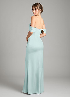 Azazie Johana Vestidos de damas de honor Vestido de Neblina de Satén Elástico de Corte Sirena Convertible con Vestidos sin tirantes image8