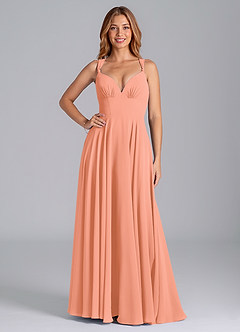 Azazie Darana Bridesmaid Dresses Sunset A-Line Corset Chiffon Dress image1