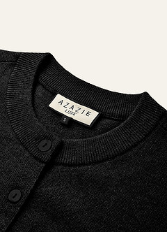 front 100% Cashmere Cropped Cardigan