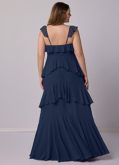 Barbie ♥ Azazie Bridesmaid Dresses Dark Navy A-Line Sweetheart Neckline Chiffon Dress image7
