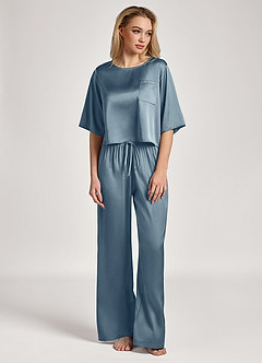 front Conjunto de pijama con camiseta de satén