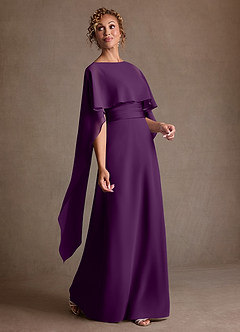 Azazie Marilla Abiti per la Madre della Sposa Abito A-Line in Chiffon Plissettato Uva image2