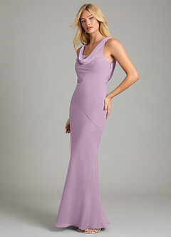 Azazie Rylina Bridesmaid Dresses Wisteria Mermaid Pleated Chiffon Dress image4
