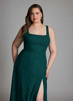 Azazie Debra Vestidos de madrinha de casamento Vestido Pinho de Esgotamento Floral de Linha A com com Bolsos image15