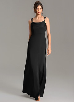 Azazie Egypt Bridesmaid Dresses Black Mermaid Sweetheart Neckline Stretch Satin Dress image3