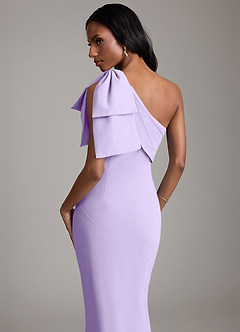 Azazie Yuanna Bridesmaid Dresses Lilac Mermaid One Shoulder Chiffon Dress image7