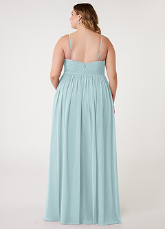 Azazie Alia Bridesmaid Dresses Mist A-Line Pleated Chiffon Dress image7