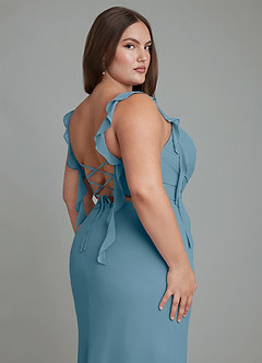Azazie Jessamine Jurken voor bruidsmeisjes Jurk van Chiffon met Zeemeermin Korset Bermuda image15