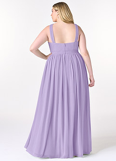Azazie Elvira Brautjungfernkleider A-Linie Plissee Chiffon Kleid Flieder image8