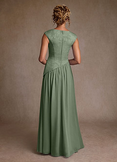 Azazie Kalleen Mother of the Bride Dresses Matcha A-Line Pleated Chiffon Dress image3