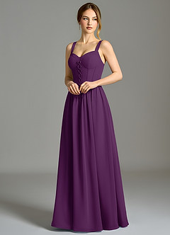 Azazie Porscha Suknie dla druhen Linia A Dekolt w kształcie serca Szyfon Do ziemi Sukienka image7