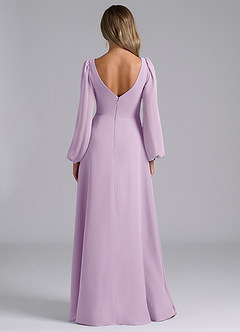 Azazie Liah Jurken voor bruidsmeisjes Jurk van Chiffon met A-Lijn Lange mouw Frosted Lila image6