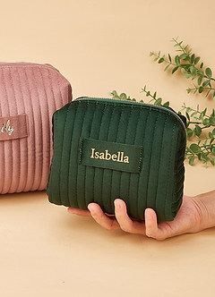 front Bolsa de maquillaje con nombre personalizado