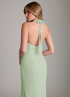 Azazie Valerie Bridesmaid Dresses Dusty Sage Mermaid Pleated Chiffon Dress image6