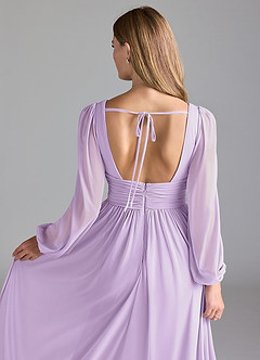 Azazie Norah Vestidos de madrinha de casamento Vestir Lilás de Malha de Linha A image2