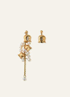 front Lily Valley Pearl Cascade Earrings