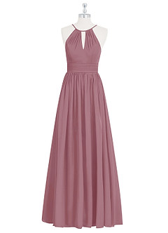 Azazie Cherish Bridesmaid Dresses Vintage Mauve A-Line Pleated Chiffon Dress image6