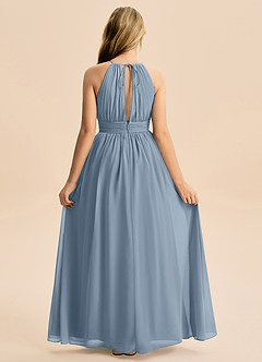 Azazie Noelle Junior Dusty Blue A-Line Pleated Chiffon Dress image1