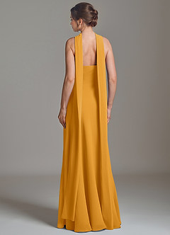 Azazie Ilana Bridesmaid Dresses Butterscotch A-Line Strapless Chiffon Dress image2