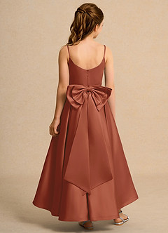 Azazie Sweets Junior Formal Flower Girl Klänningar Klä A-Line i Matt satäng Plisserad image2