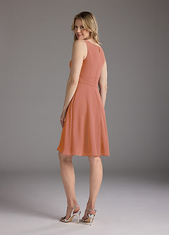 Azazie Shirley Mother of the Bride Dresses MAI TAI A-Line Scoop Pleated Chiffon Dress image7