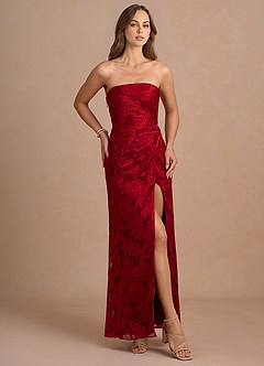Leena Ruby Red Maxi Dress image4