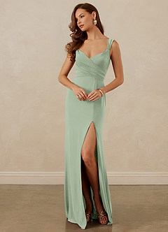 Christian Siriano Bridal for Azazie 1010 Final Sale Agave Mermaid Bow Luxe Knit Dress image9