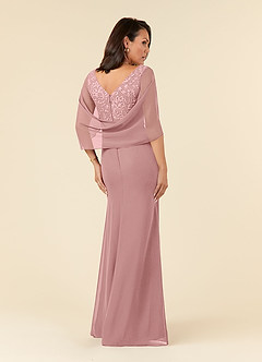 Azazie Laina Kleider für die Brautmutter Meerjungfrau-Linie Spitze Chiffon Kleid Altrosa image3