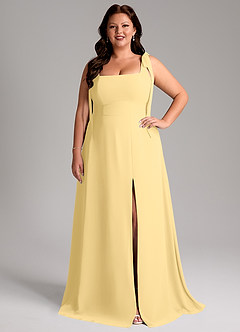 Azazie Debra Bridesmaid Dresses Butter A-Line with Pockets Chiffon Convertible Dress image11