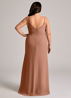 Azazie Deandra Bridesmaid Dresses Bronzer Mermaid Pleated Chiffon Dress image8