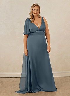 Christian Siriano Bridal for Azazie 1011 Bridesmaid Dresses Twilight Mermaid Bow Stretch Satin Dress image11