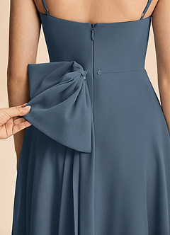Azazie Bear Junior Neptune A-Line Pleated Chiffon Dress image6