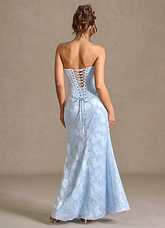 Alyssa Powder Blue Corset Two-Piece Dress image2