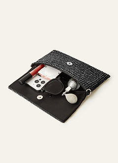 front Crystal Embellished Envelope Clutch