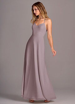 Azazie Mei Bridesmaid Dresses Dusk A-Line Chiffon Dress image4
