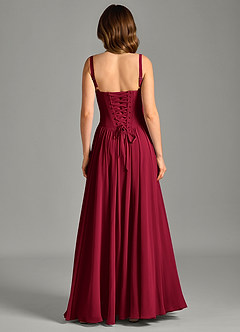 Azazie Evadina Suknie dla druhen Linia A Gorset Szyfon Do ziemi Sukienka image2