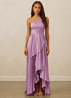 Christian Siriano Bridal for Azazie 1008 Bridesmaid Dresses Wisteria A-Line One Shoulder Stretch Satin Dress image1