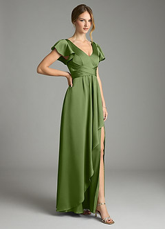 Azazie Omari Bridesmaid Dresses Juniper A-Line Stretch Satin Dress image5