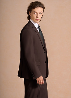 front James Ganache Structured Stretch Suit Jacket