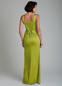 Azazie Amora Robes de demoiselle d'honneur Robe Sirène en Satin extensible Corset Citronnelle image2