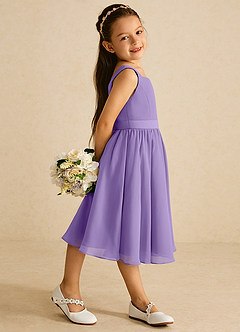Azazie Ari Flower Girl Dresses Tahiti A-Line Sleeveless Chiffon Dress image3
