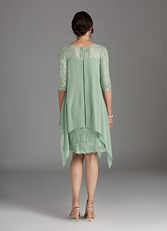 Azazie Flo Mother of the Bride Dresses Agave A-Line Lace Chiffon Dress image12