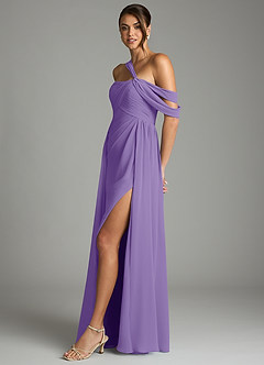Azazie Kassandra Bridesmaid Dresses Tahiti A-Line Off the Shoulder Chiffon Dress image4