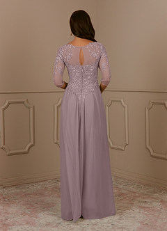 Azazie Harriet Mother of the Bride Dresses Dusk A-Line Scoop lace Mesh Dress image2