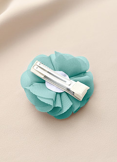 front Four-Piece Matching Color Chiffon Hair Clip Set